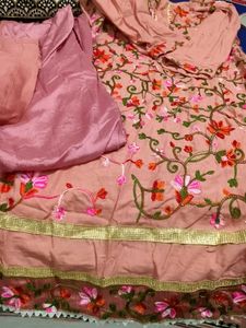 Kurti Set For Women In Peach Colour , Floral