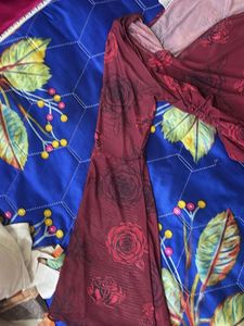 Burgundy Rose Mesh Top