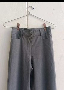 Gray Wide Leg Trousers
