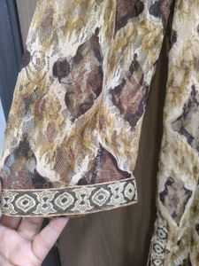 Printed Net Kurti With Plazzo