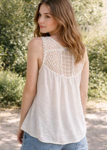 Lace Detail Sleeveless Top