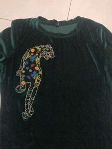 Excellent velvet party wear dress