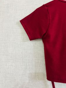 Maroon Crop Top - Size S