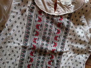 Pure Cotton Cream Colour Kurta