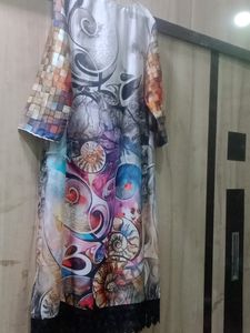 Black Digital Printed Lace Kurta.... 🖤🖤🖤🖤