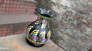 Handmade Mandala Dot Art Flower Pot