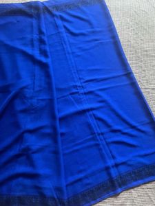 Blue Patterned Saree