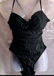 Black Padded Bodysuit Top