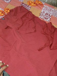 Maroon Tunic Top with Tie