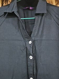 Black Uneven Kurta