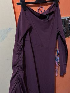 Elegant Purple Midi Dress