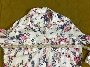 Marks&amp;spencer Floral Cotton Shirt Fits M/L