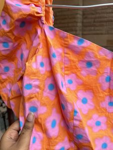 H&amp;M Floral Puff Sleeves Top