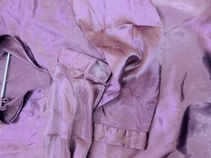 Mauve Satin Shirt For Office Wear