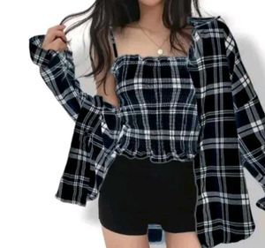 Trendy Plaid Two-Piece Outfit