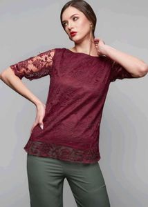 Red Lace Top