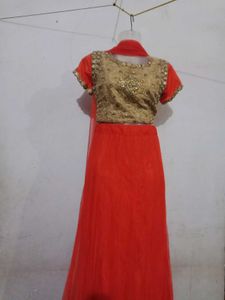 Orange Lehenga Koti