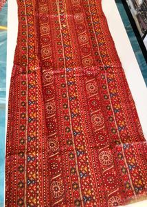 Red Ethnic Dress Material