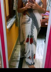 Floral Print Saree