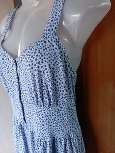 Cute Blue Dotted Dress