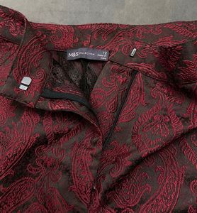 Patterned Maroon Pants