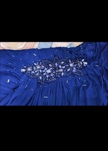 Rhinestone Embellished Royal Blue Bodycon Dress