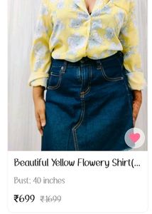 Beautiful Yellow Flowery Shirt🌷SALE🌷