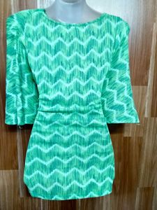 Green Patterned Top