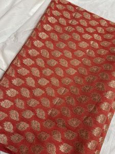 Elegant banarasi orange fabric