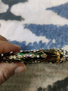 Pearl &amp; Rhinestone Bangle