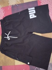 Black puma shorts