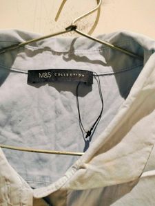 M&amp;S Light Blue Striped Shirt Fixed Price