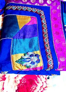 Elegant Blue  Silk  Saree