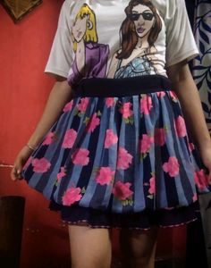 Short Skirt Blue Pink Purple Colour Best Combinati