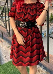 Chic Red and black Dress