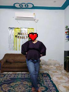 Stylish Purple Peplum Top