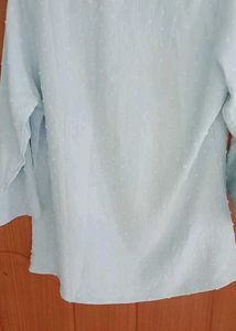 Light Blue Polka Dot Blouse