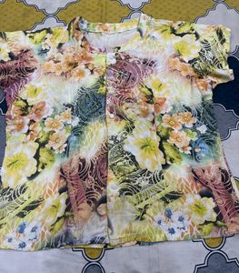 multi color printed top