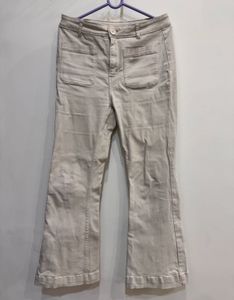 Flared Beige Pants