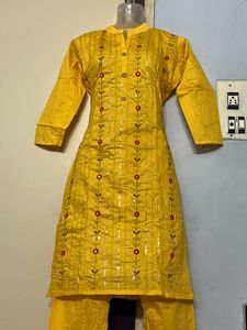 Designer Yellow Kurta Set