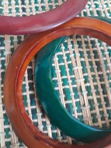 Wooden Bangles Set Of 3