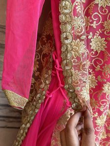 Heavy Work Anarkali Suit With Dupatta And Pajami