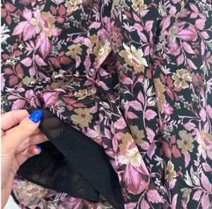 Mango Pink&amp;Purple smocked Waist Dress