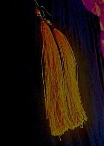 Yellow Haldi Long Thread Earrings 💛