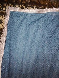 viral lace(silver) saree New with free🎁