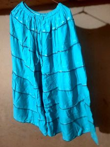 Tiered Blue Skirt