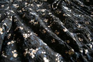 Black floral print dress