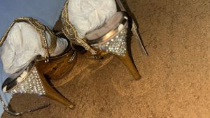 Sparkly Gold Heels By Metro