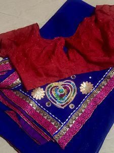 Blue Saree