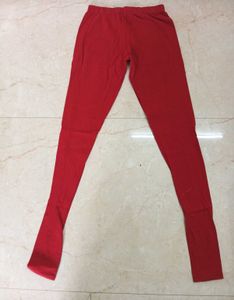GO COLORS RED CHUDIDAR LEGGINGS